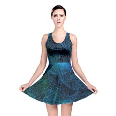 System Network Connection Connected Reversible Skater Dress by Celenk