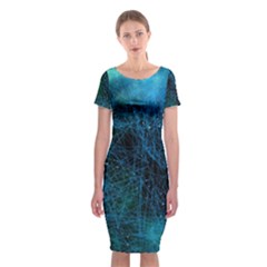 System Network Connection Connected Classic Short Sleeve Midi Dress by Celenk