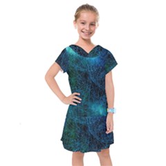 System Network Connection Connected Kids  Drop Waist Dress by Celenk