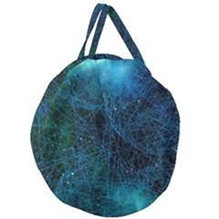 System Network Connection Connected Giant Round Zipper Tote