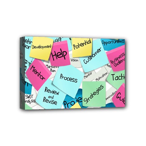 Stickies Post It List Business Mini Canvas 6  X 4  by Celenk