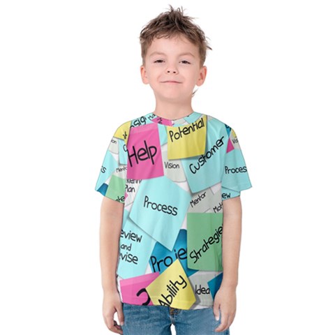 Stickies Post It List Business Kids  Cotton Tee by Celenk