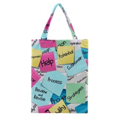 Stickies Post It List Business Classic Tote Bag