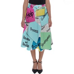 Stickies Post It List Business Perfect Length Midi Skirt by Celenk