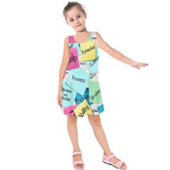 Stickies Post It List Business Kids  Sleeveless Dress by Celenk