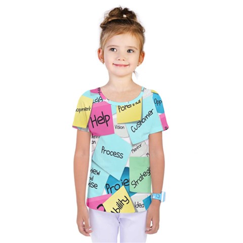 Stickies Post It List Business Kids  One Piece Tee by Celenk