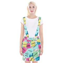 Stickies Post It List Business Braces Suspender Skirt by Celenk