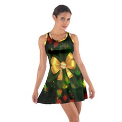 Christmas Celebration Tannenzweig Cotton Racerback Dress by Celenk