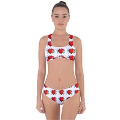 Cross Heart Anchor Love Hope Criss Cross Bikini Set by Celenk