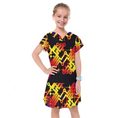 Board Conductors Circuits Kids  Drop Waist Dress by Celenk