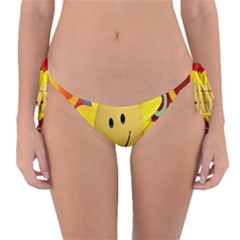 Sun Laugh Rays Luck Happy Reversible Bikini Bottom by Celenk