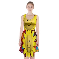 Sun Laugh Rays Luck Happy Racerback Midi Dress by Celenk