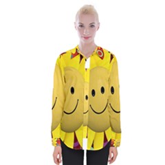 Sun Laugh Rays Luck Happy Womens Long Sleeve Shirt