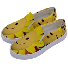 Sun Laugh Rays Luck Happy Kids  Canvas Slip Ons by Celenk