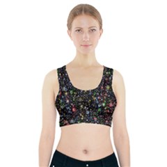 Universe Star Planet All Colorful Sports Bra With Pocket