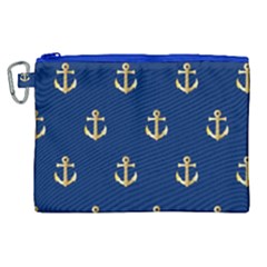 Gold Anchors Background Canvas Cosmetic Bag (xl)