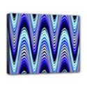 Waves Wavy Blue Pale Cobalt Navy Deluxe Canvas 20  x 16   View1