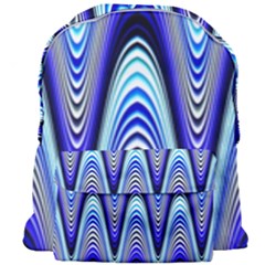 Waves Wavy Blue Pale Cobalt Navy Giant Full Print Backpack by Celenk