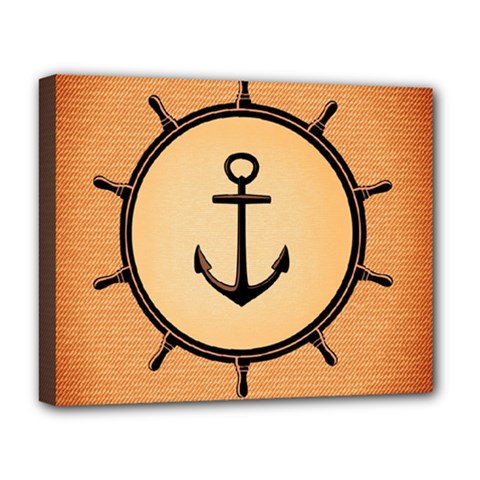 Nautical Anchor Marine Ocean Sea Deluxe Canvas 20  X 16   by Celenk