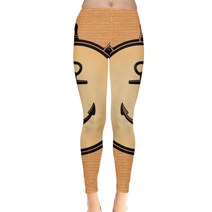 Nautical Anchor Marine Ocean Sea Leggings 