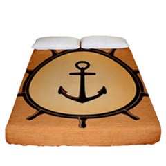 Nautical Anchor Marine Ocean Sea Fitted Sheet (california King Size) by Celenk