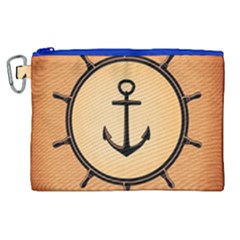 Nautical Anchor Marine Ocean Sea Canvas Cosmetic Bag (xl)