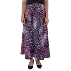 Chain Mail Vortex Pattern Flared Maxi Skirt by Celenk