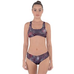 Chain Mail Vortex Pattern Criss Cross Bikini Set