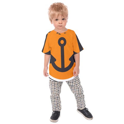 Anchor Keeper Sailing Boat Kids Raglan Tee by Celenk