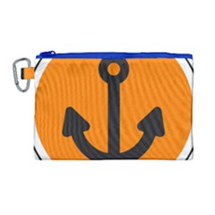 Anchor Keeper Sailing Boat Canvas Cosmetic Bag (large)