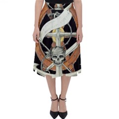 Anchor Seaman Sailor Maritime Ship Folding Skater Skirt by Celenk