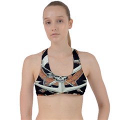 Anchor Seaman Sailor Maritime Ship Criss Cross Racerback Sports Bra by Celenk