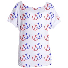 Anchors Nautical Backdrop Sea Nautical Women s Oversized Tee by Celenk