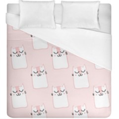 Pattern Cat Pink Cute Sweet Fur Duvet Cover (king Size) by Celenk