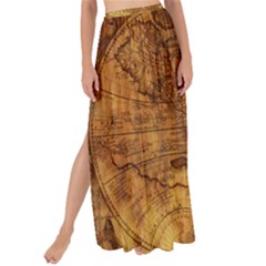 Map Of The World Old Historically Maxi Chiffon Tie-up Sarong by Celenk