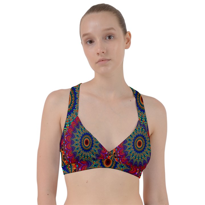 Kaleidoscope Mandala Pattern Sweetheart Sports Bra