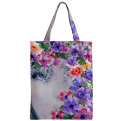 Flower Girl Zipper Classic Tote Bag by NouveauDesign