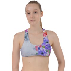 Flower Girl Criss Cross Racerback Sports Bra by NouveauDesign