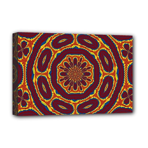 Geometric Tapestry Deluxe Canvas 18  X 12   by linceazul