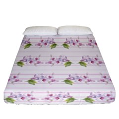 Floral Pattern Fitted Sheet (california King Size) by SuperPatterns