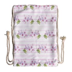 Floral Pattern Drawstring Bag (large) by SuperPatterns