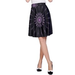 Fractal Mandala Delicate Pattern A-line Skirt by Celenk