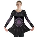 Fractal Mandala Delicate Pattern Long Sleeve Tunic  View1