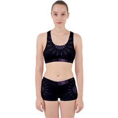 Fractal Mandala Delicate Pattern Work It Out Sports Bra Set by Celenk