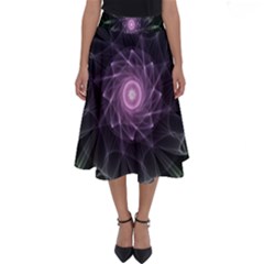 Mandala Fractal Light Light Fractal Perfect Length Midi Skirt