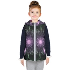 Mandala Fractal Light Light Fractal Kid s Puffer Vest