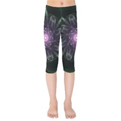 Mandala Fractal Light Light Fractal Kids  Capri Leggings 