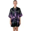 Mandala Fractal Light Light Fractal Quarter Sleeve Kimono Robe View1