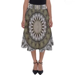 Mandala Sand Color Seamless Tile Perfect Length Midi Skirt by Celenk