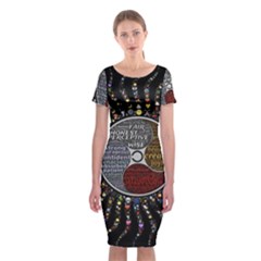 Whole Complete Human Qualities Classic Short Sleeve Midi Dress by Celenk